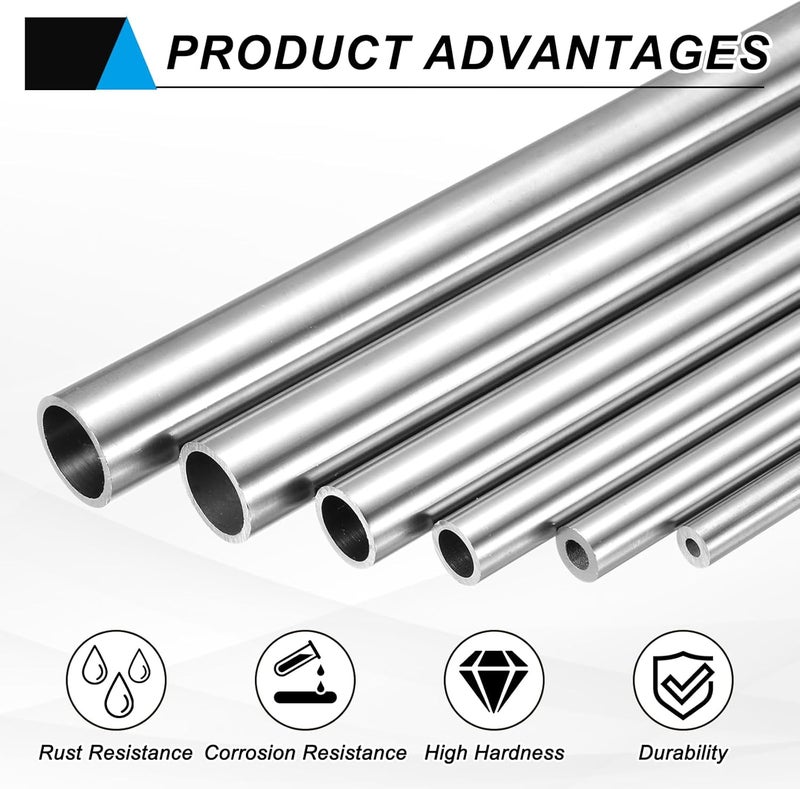 uxcell 304 Stainless Steel Tube, 19mm ID 25mm OD 305mm Length Round Seamless Straight Steel Metal Capillary Pipe Tubing for Industry DIY Projects - Image 3